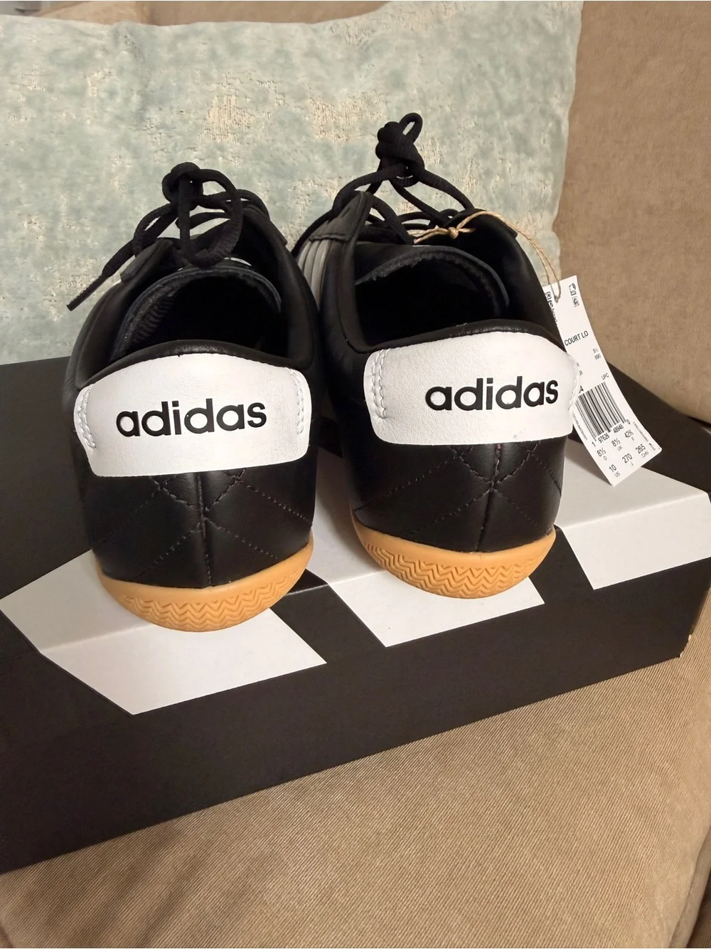 NIB | adidas Women's Grand Court Low Sneakers | Black/White/Gum - Picture 14 of 16